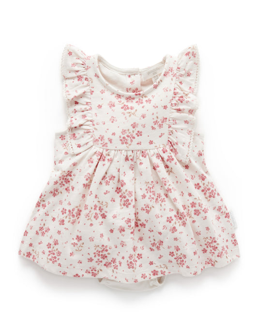 【00 last one】Purebaby ピュアベビー RUFFLE DRESS PN1065W22