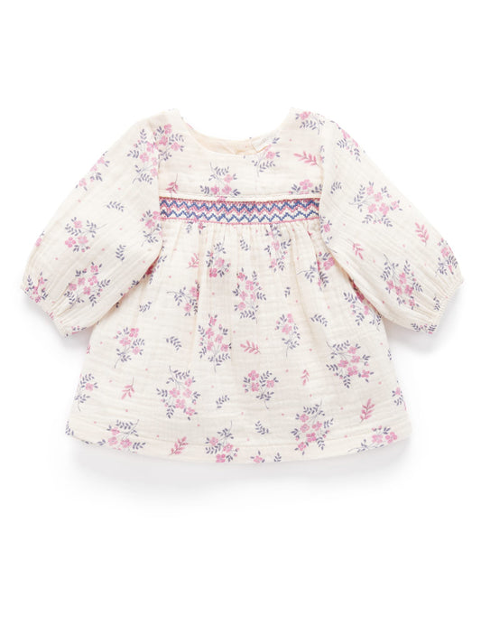 Purebaby Purebaby SMOCKED DRESS PN1016W23