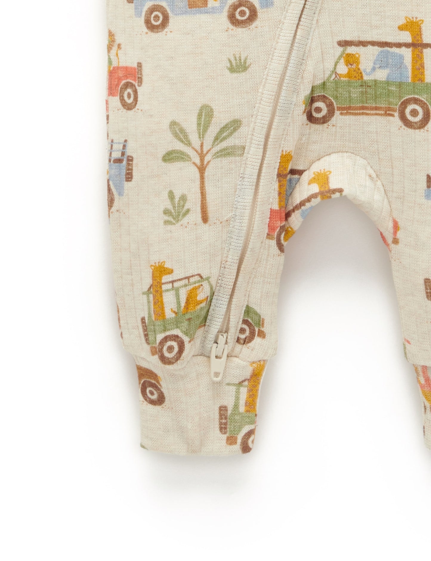 Purebaby ピュアベビー RIB ZIP GROWSUIT PN1011S23