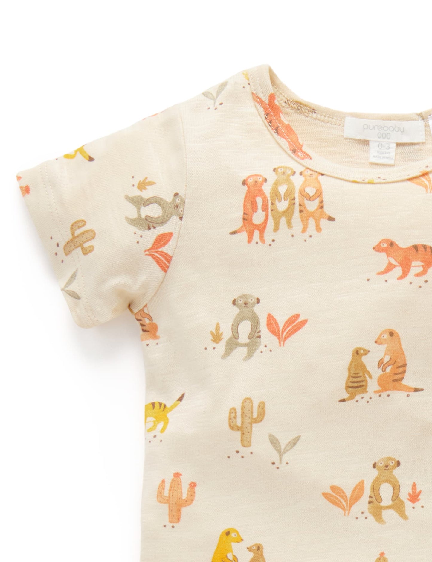 【2 last one】Purebaby ピュアベビー MEERKAT OVERALL SET PN2036S23