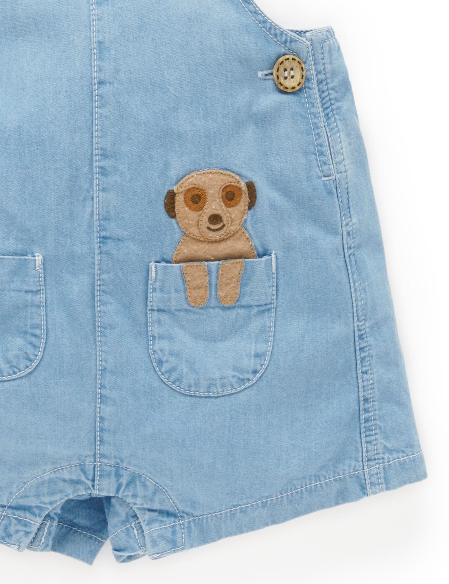 【2 last one】Purebaby ピュアベビー MEERKAT OVERALL SET PN2036S23