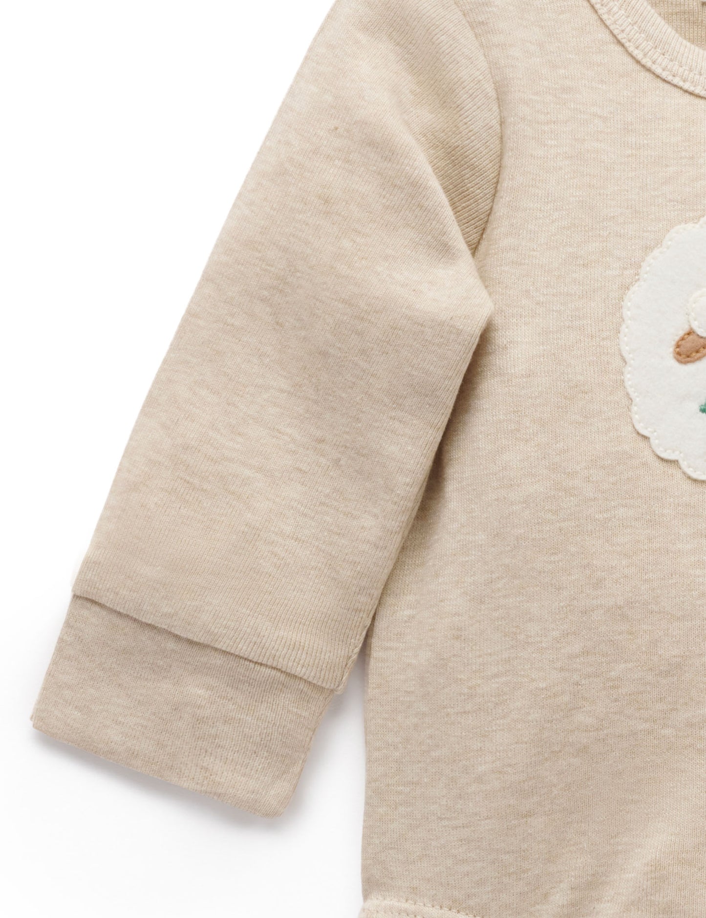 Purebaby ピュアベビー APPLIQUE BODYSUIT SHEEP PN1001W25