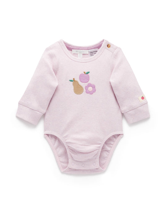 Purebaby ピュアベビー APPLIQUE BODYSUIT  PN1001W25