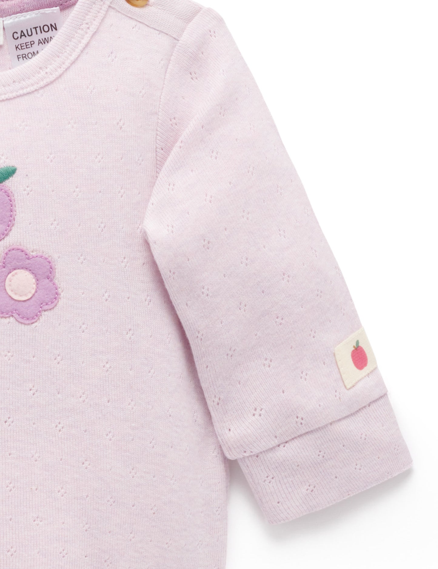 Purebaby ピュアベビー APPLIQUE BODYSUIT  PN1001W25