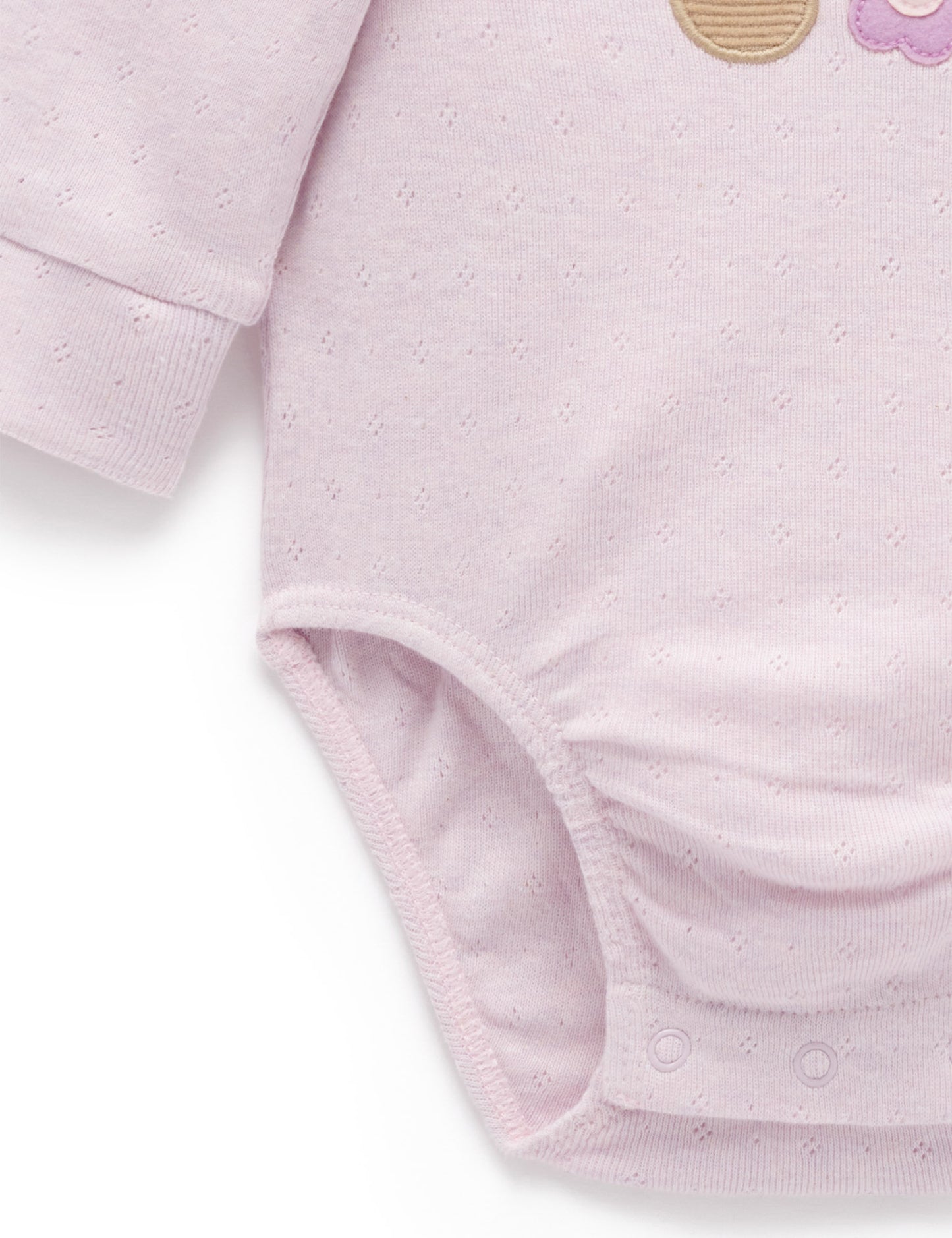 Purebaby ピュアベビー APPLIQUE BODYSUIT  PN1001W25