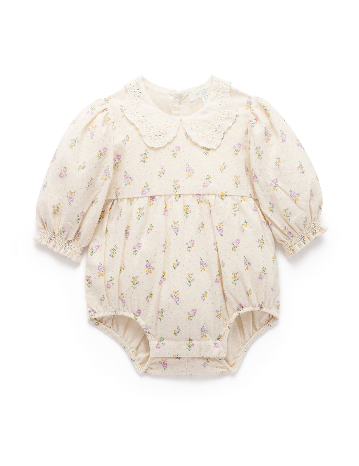 Purebaby ピュアベビー GATHERED BODYSUIT PN1018W25