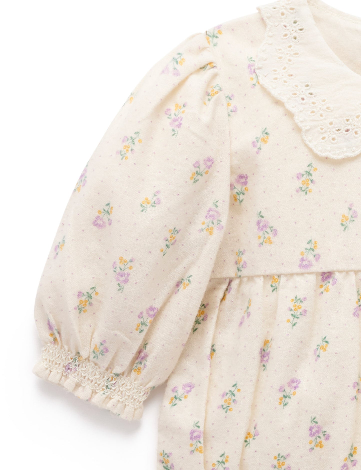 Purebaby ピュアベビー GATHERED BODYSUIT PN1018W25