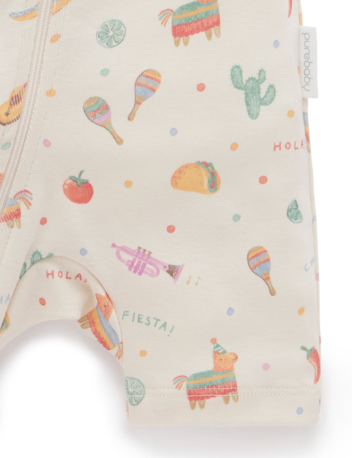 Purebaby ピュアベビー  2 PACK S/SLV DIGITAL GROWSUIT PINATA PRINT PNW1022NS