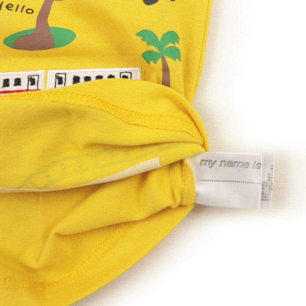 【bab chip】長袖Tシャツ 線路 恐竜 綿100%