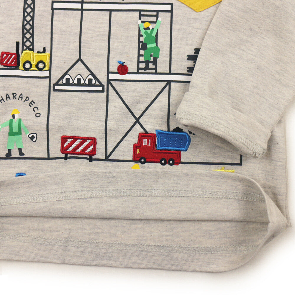 【bab chip】長袖Tシャツ 工事 ポケット付 綿100%