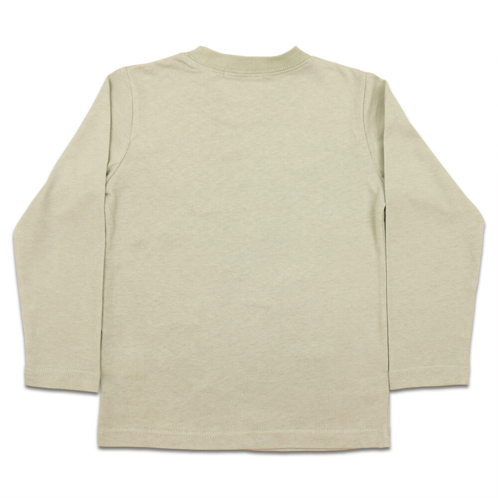 【bab chip】長袖Tシャツ 恐竜 総柄刺繍 綿100%