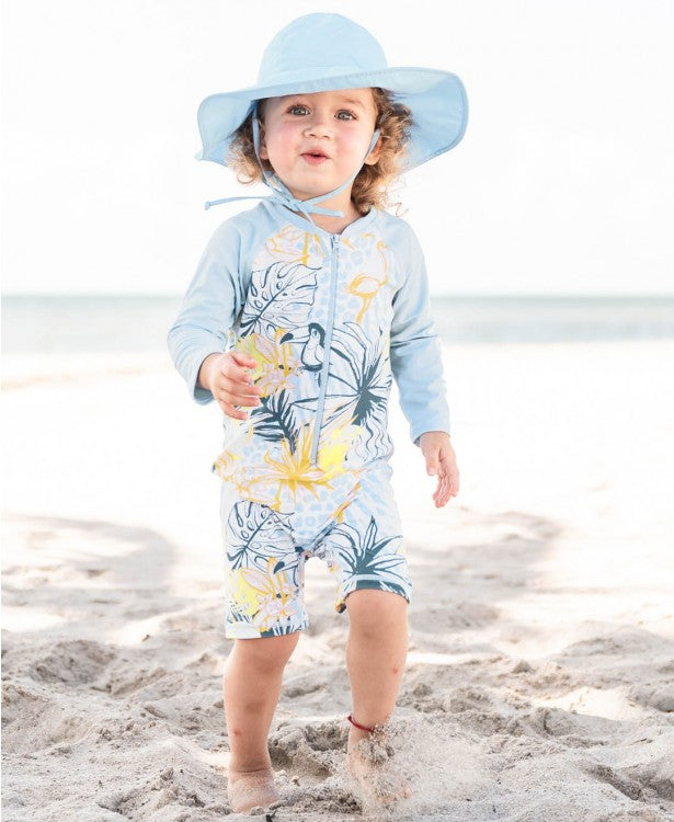 RiggedButts Birds of Paradise Rash Guard Bodysuit