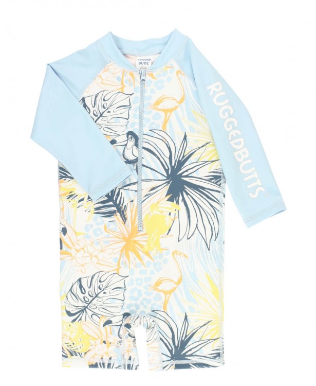 RiggedButts Birds of Paradise Rash Guard Bodysuit