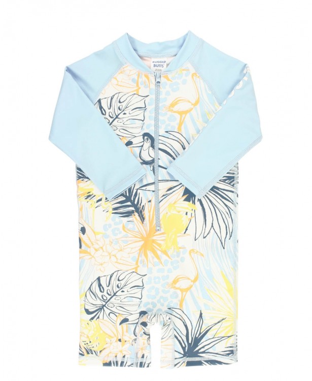 RiggedButts Birds of Paradise Rash Guard Bodysuit