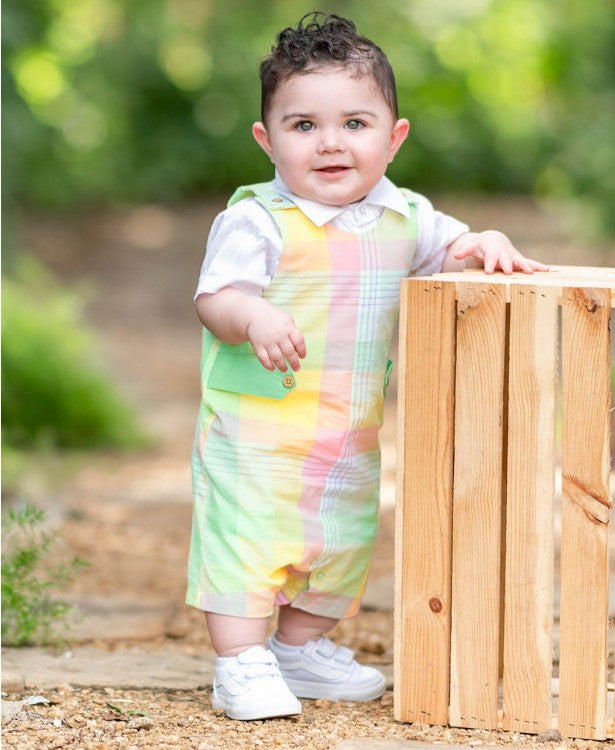 Rugged Butts Cheerful Rainbow Plaid Jon Jon