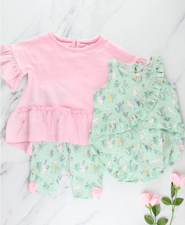 Ruffle Butts Cutie Cottontail Bow-Detail Capri Leggings