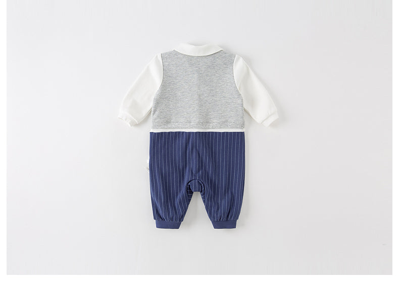 dave&bella デイブベラ くまさんアーガイルデザインおめかしロンパース DB1233965 66cm