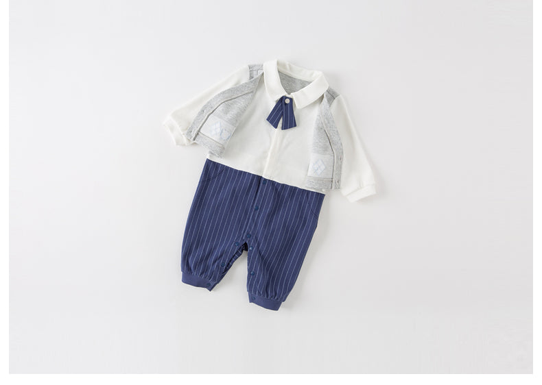 dave&bella デイブベラ くまさんアーガイルデザインおめかしロンパース DB1233965 66cm