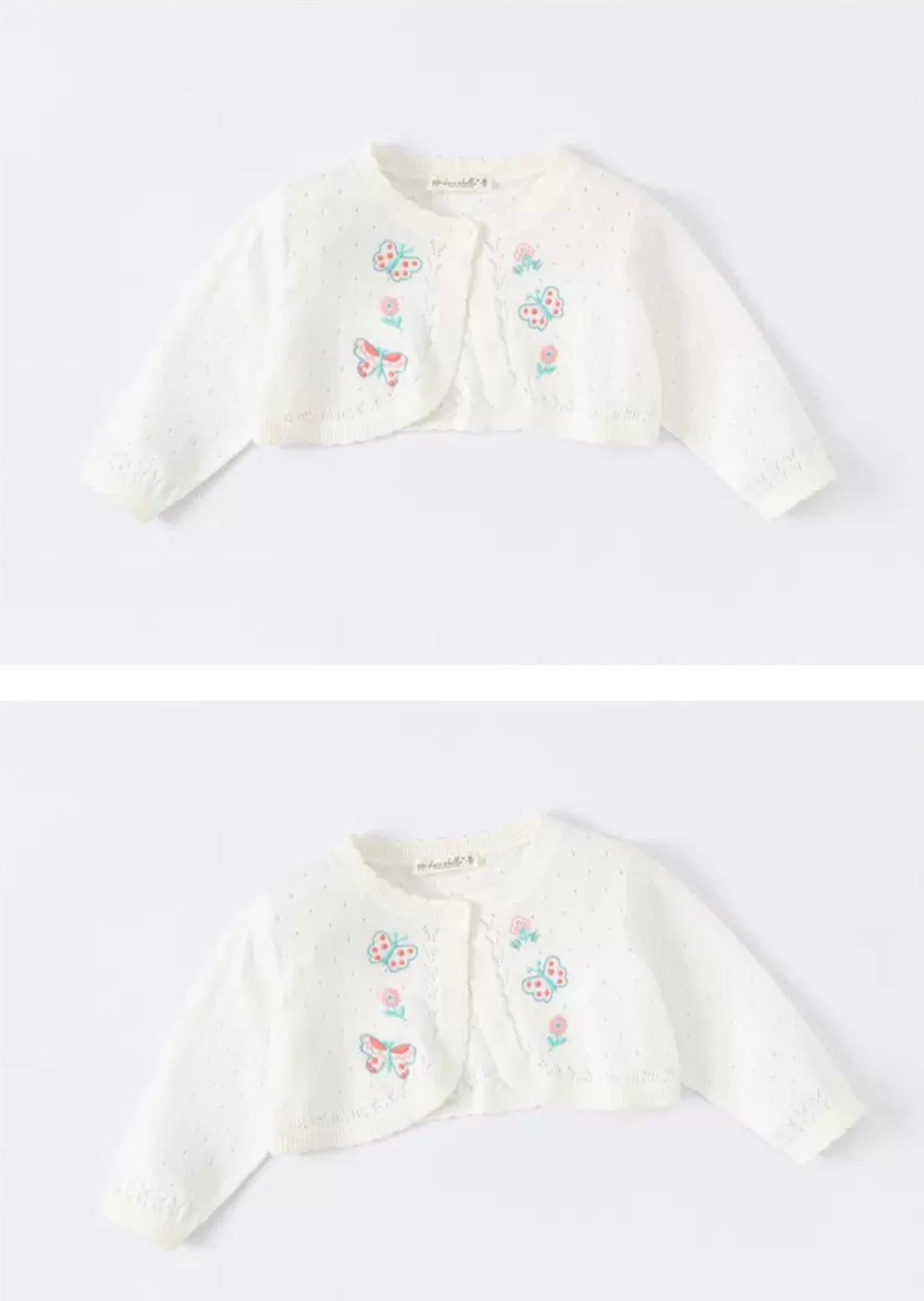 dave&bella flower & butterfly embroidery cardigan DB2222190 110cm