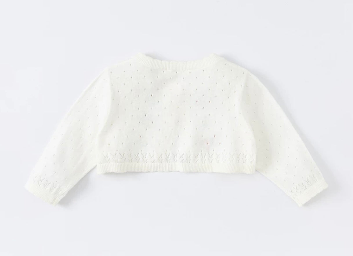 dave&bella flower & butterfly embroidery cardigan DB2222190 110cm