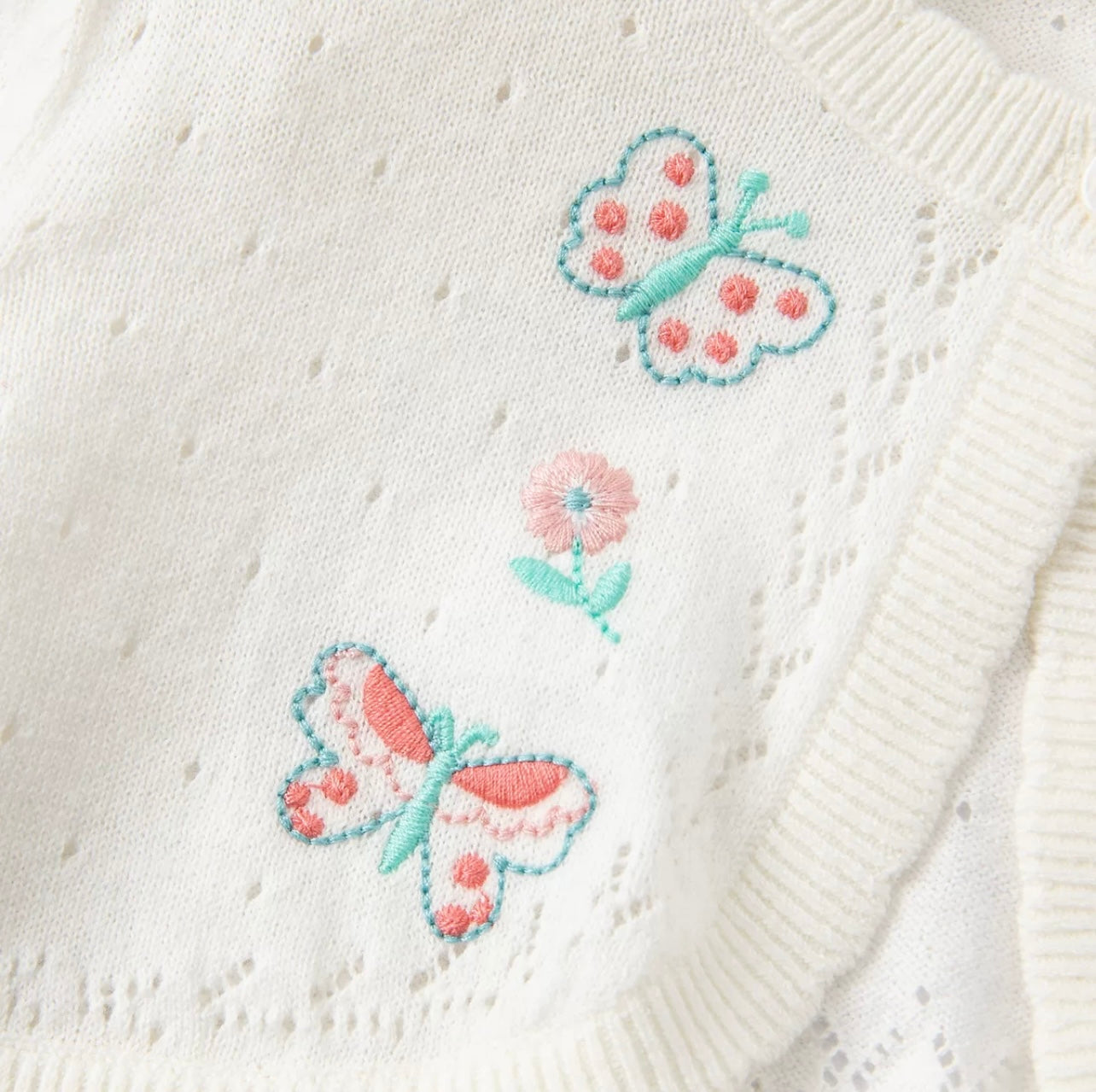 dave&bella flower & butterfly embroidery cardigan DB2222190 110cm