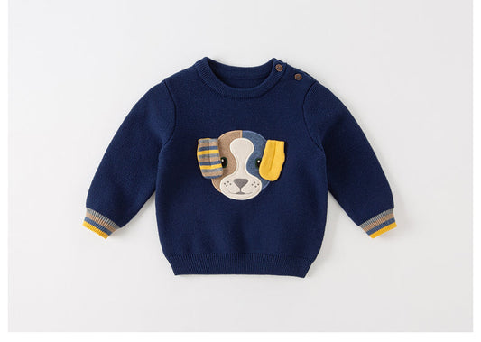 dave&bella デイブベラ オシャレドッグネイビーセーター DB4223351