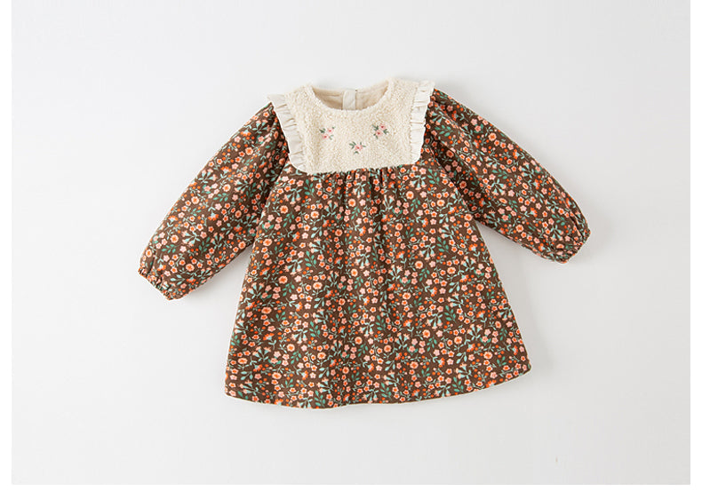 dave&bella Dave Bella Floral Corduroy Dress DB4224101 100cm