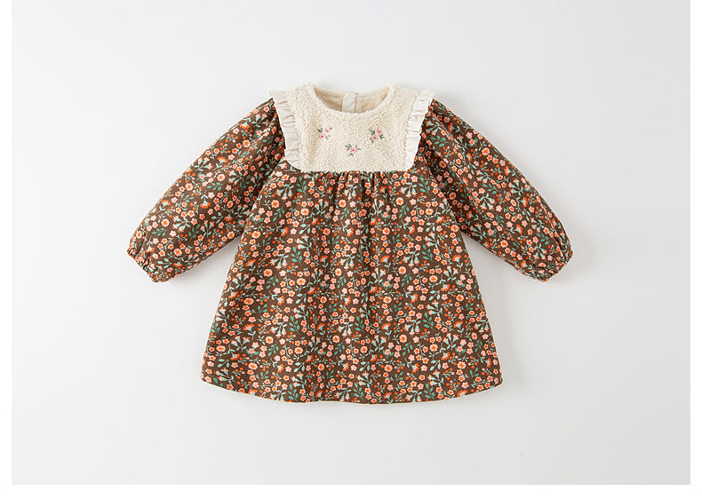 dave&bella Dave Bella Floral Corduroy Dress DB4224101 100cm