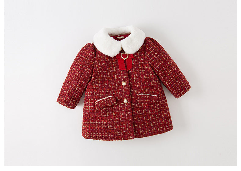 dave&bella デイブベラ レッドツイード中綿コート DB4224277