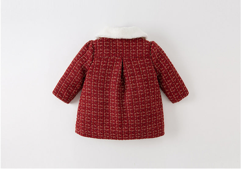 dave&bella デイブベラ レッドツイード中綿コート DB4224277