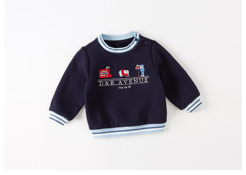 dave&bella デイブベラ ロンドンデザイン裏起毛トレーナー DB4224290