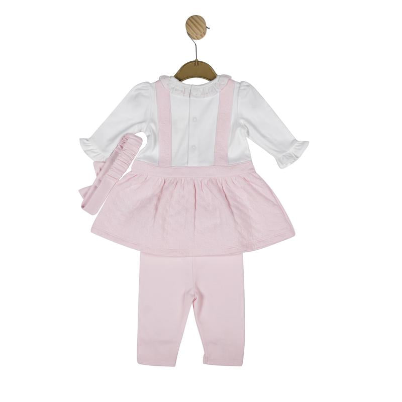 mintini baby ribbon design tunic setup with hair band