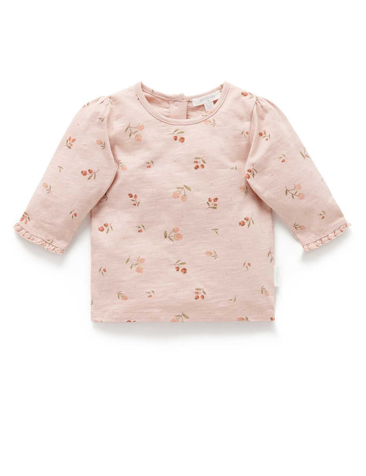 Purebaby ピュアベビー Layering Top Blueberry Print  PB1033W22
