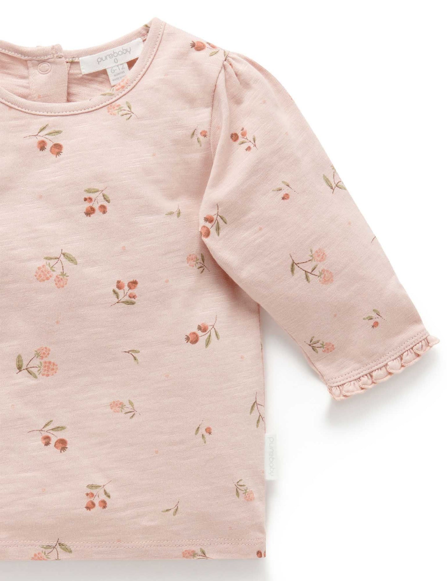 Purebaby Purebaby Layering Top Blueberry Print PB1033W22