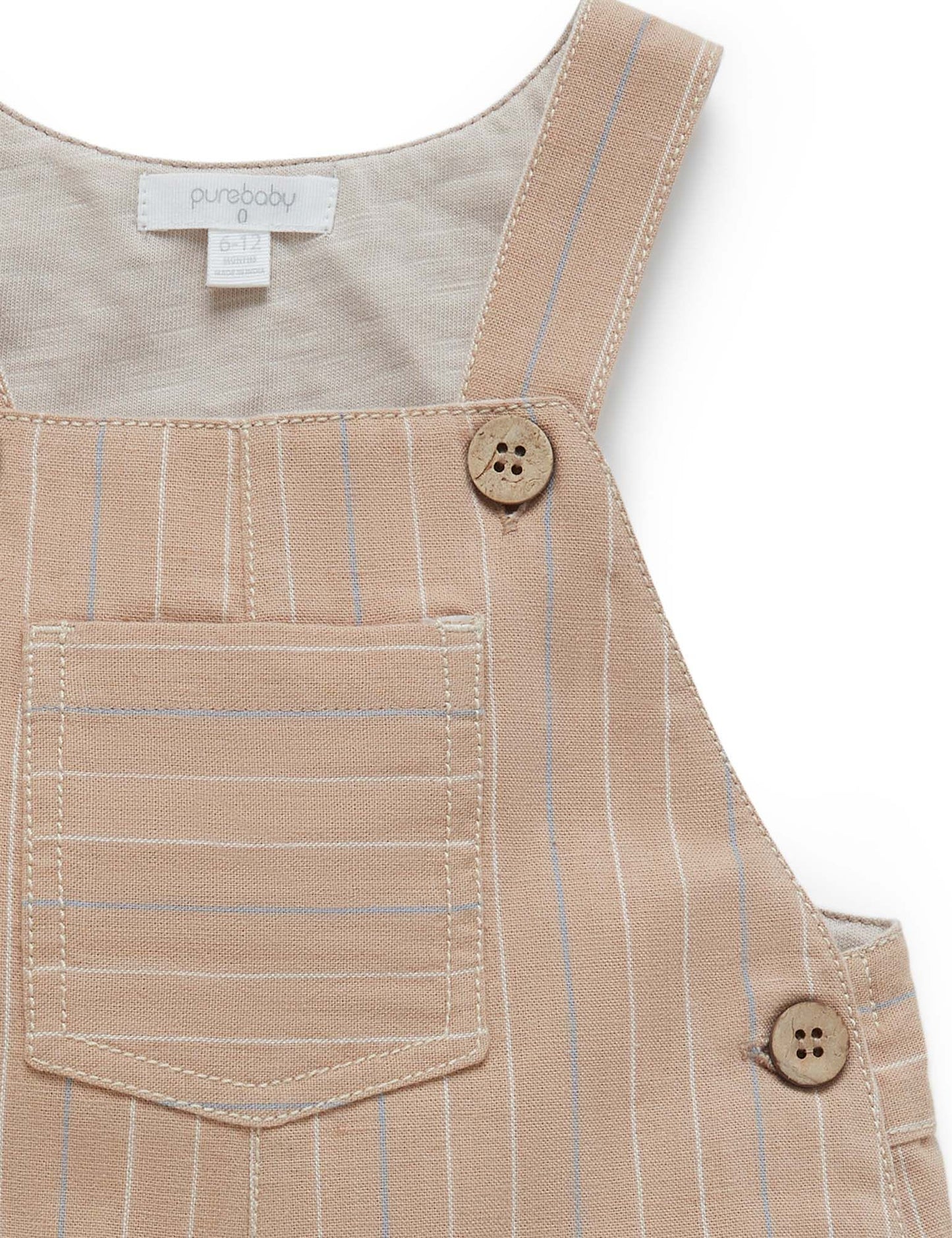 purebaby Pure Baby Linen Blend Overall PB1068S21