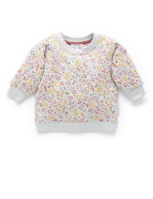 【2 last one】Purebaby ピュアベビー Quilted Windcheater  Winter floral pnt/Lavender mel  PB2022W22