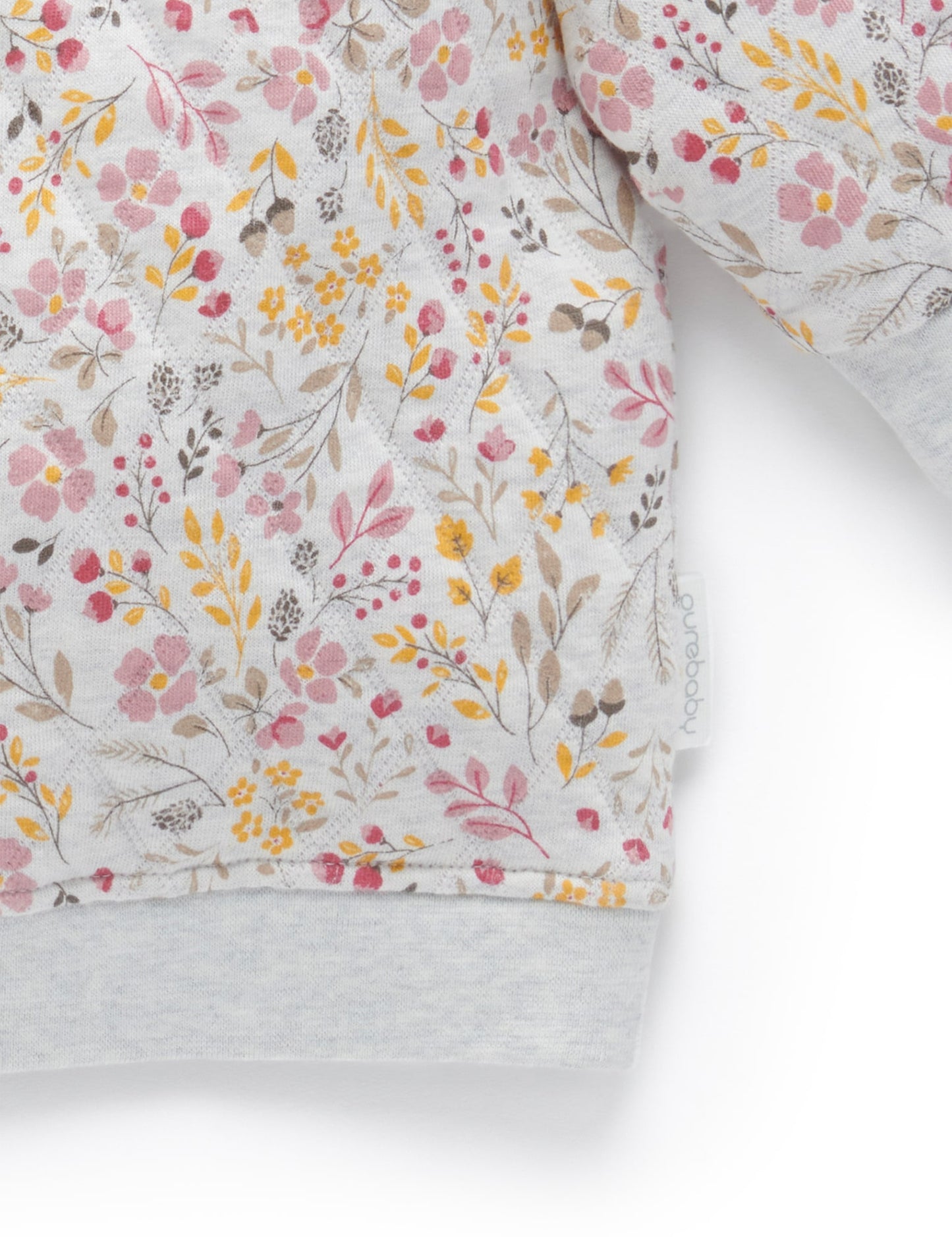 Purebaby Pure Baby Quilted Windcheater Winter floral pnt/Lavender mel PB2022W22