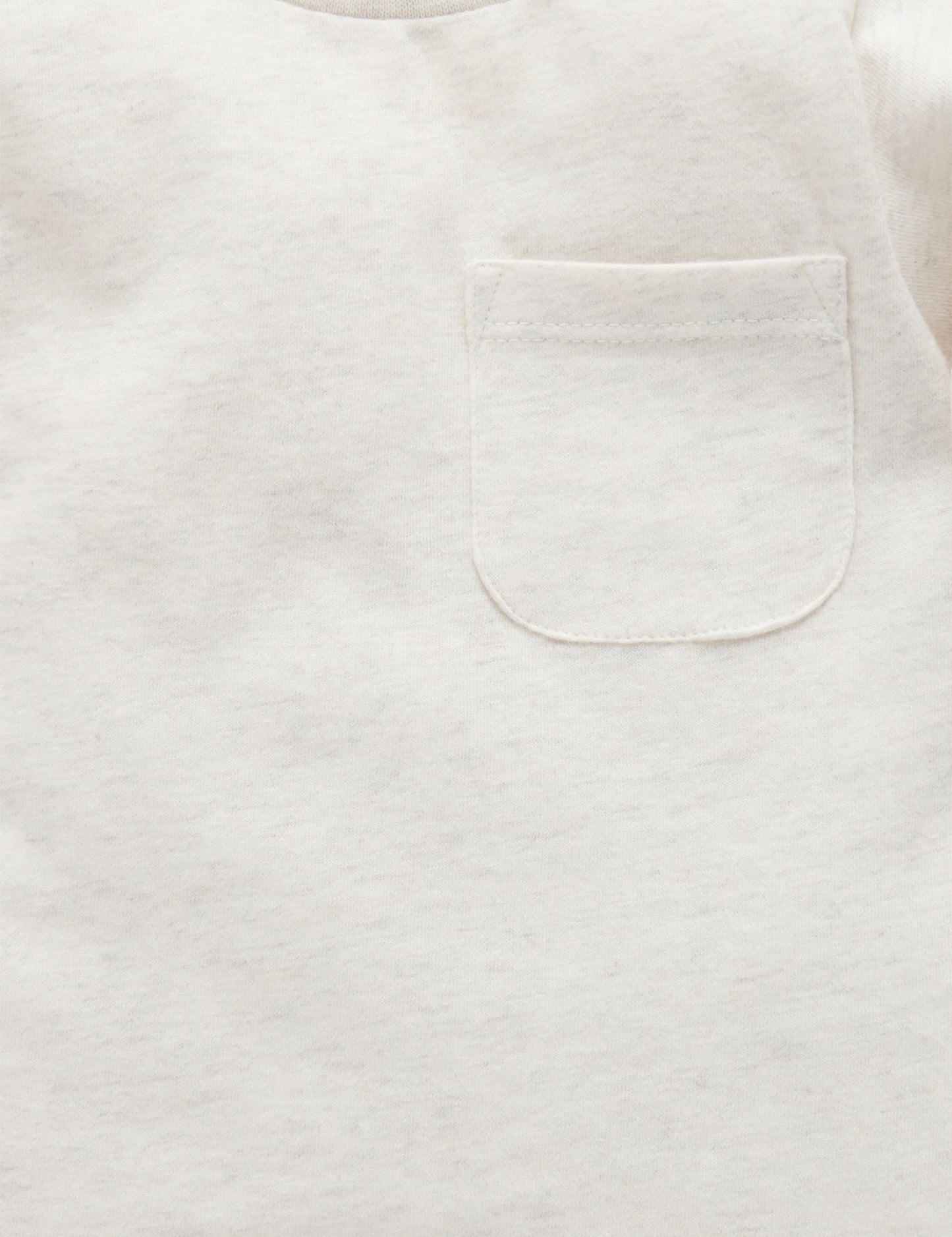 Purebaby Purebaby Basic L/slv Tee Oat Melange PD1003W22