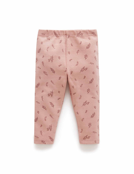 Purebaby ピュアベビー Thick Rib Leggings  Twig Print  PD1040W22