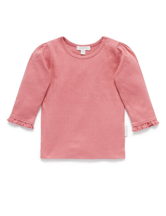 purebaby Purebaby Pointelle Rib Layering Top