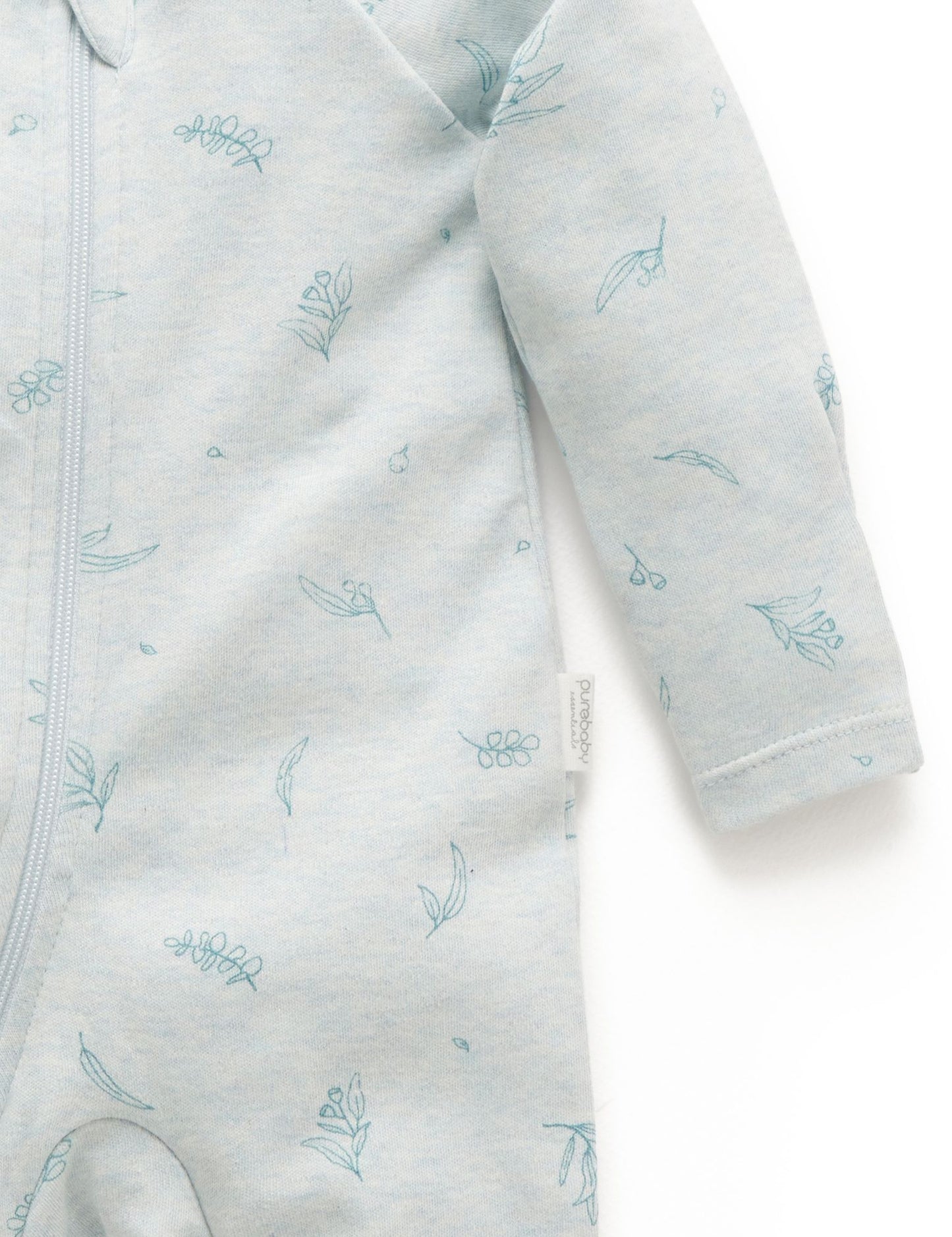 Purebaby Purebaby Zip Grpwsuit Mint Eucalyptus PE1001ES