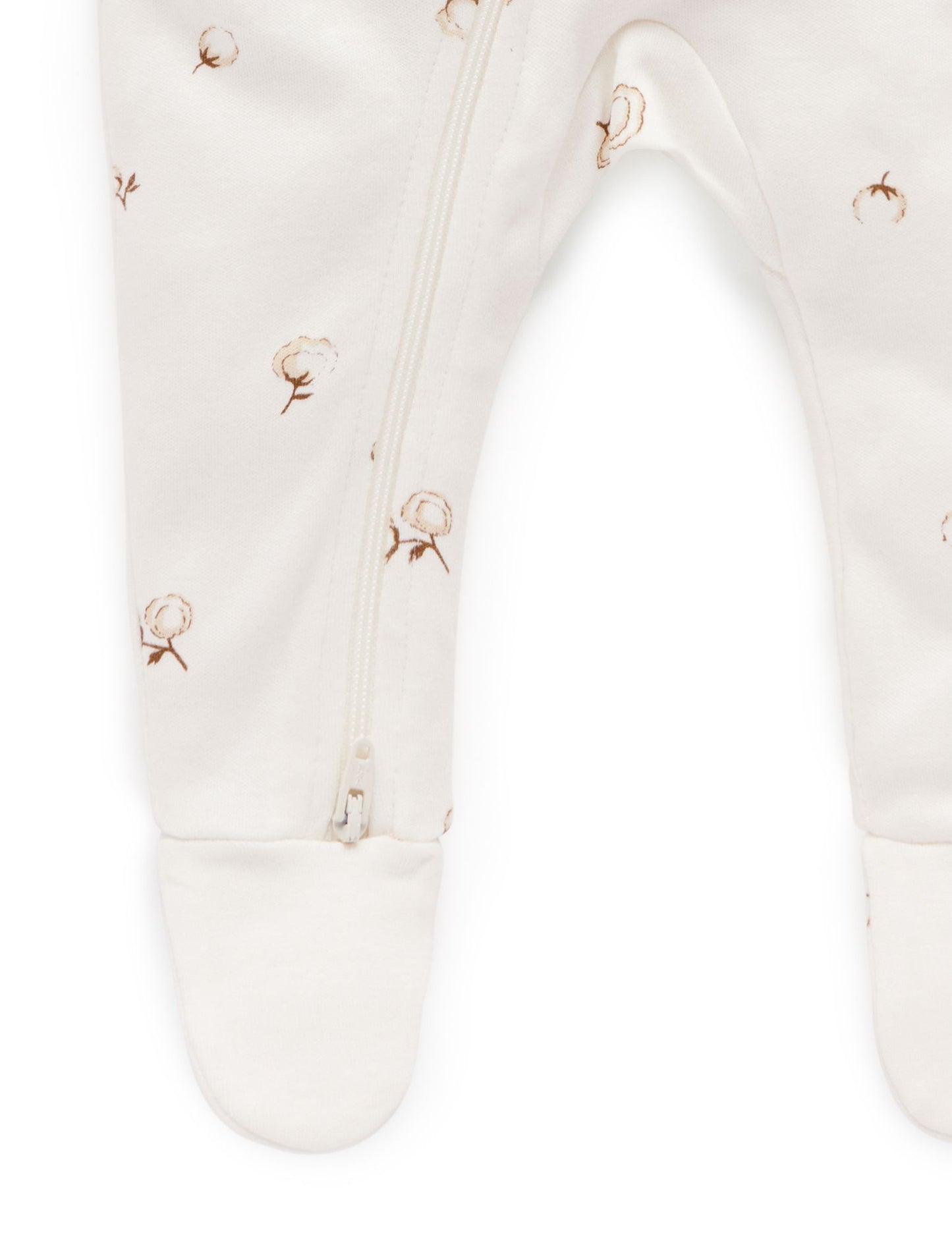 Purebaby Purebaby Zip Grpwsuit Vanilla Cottenbud PE1001ES