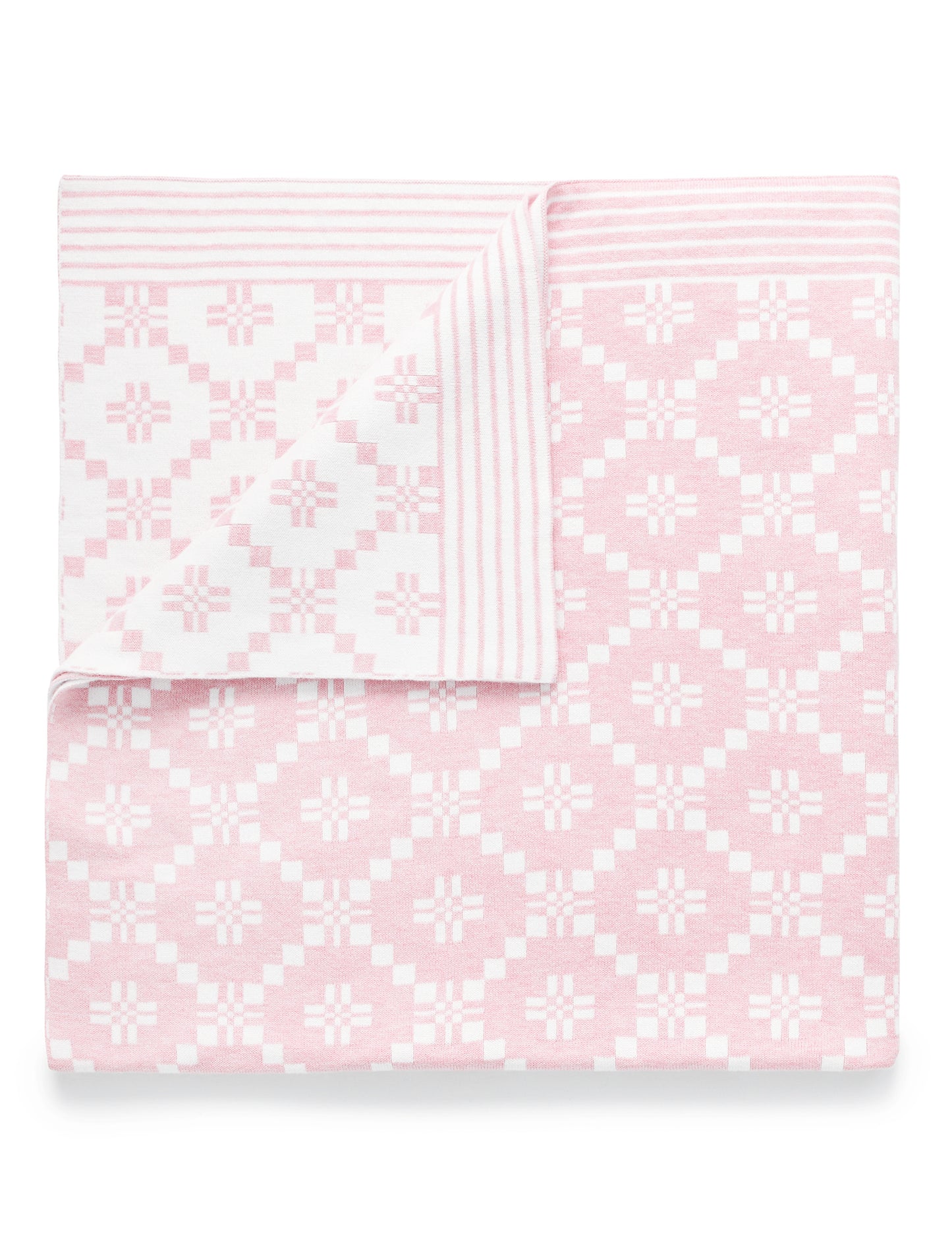 purebaby  ピュアベビー  Geometric Blanket Pink