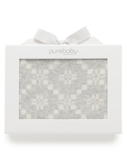 purebeby ピュアベビー Geometric Blanket Gray