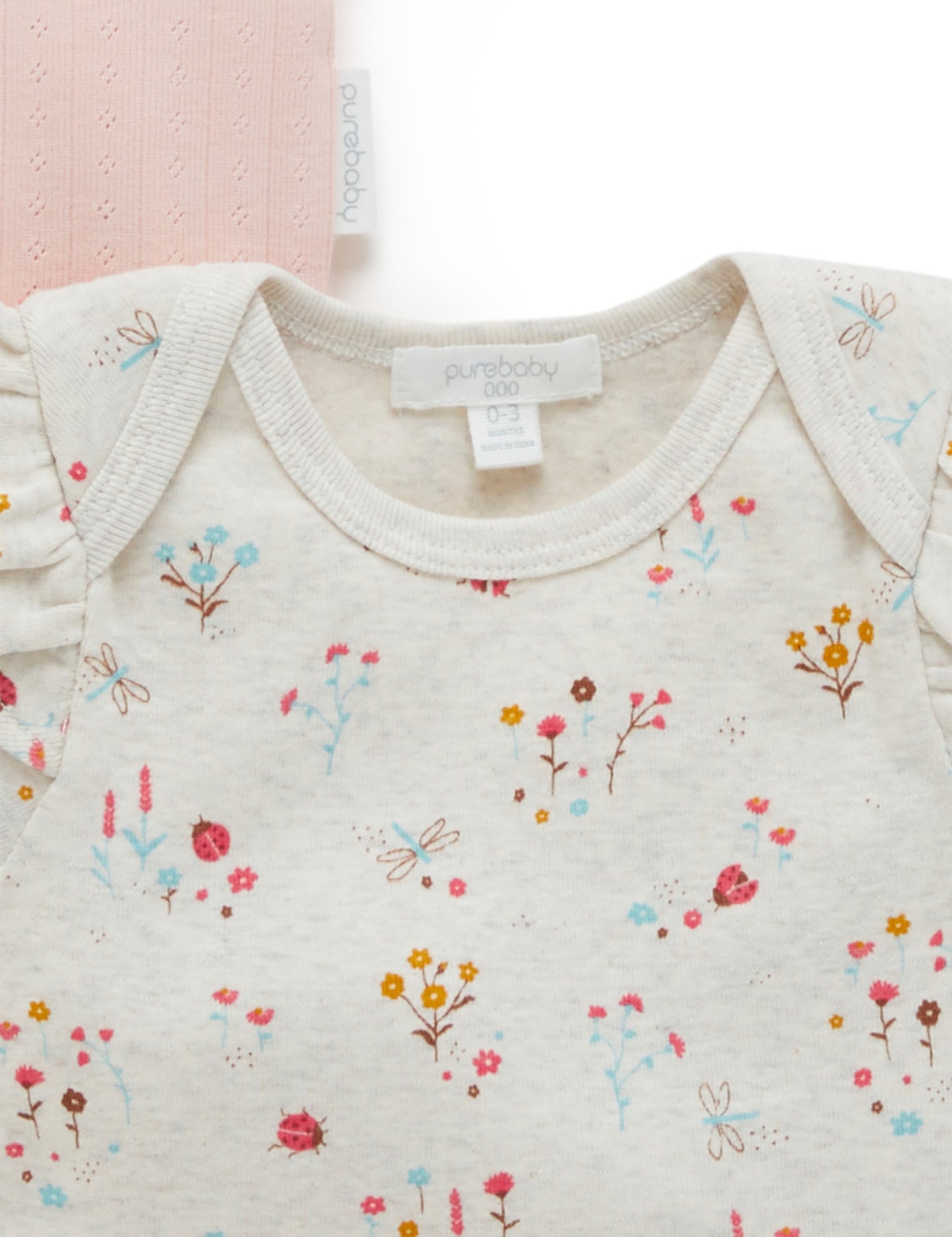 Purebaby Purebaby Lady Bird Print 2 pack Bodysuit PN1014S21