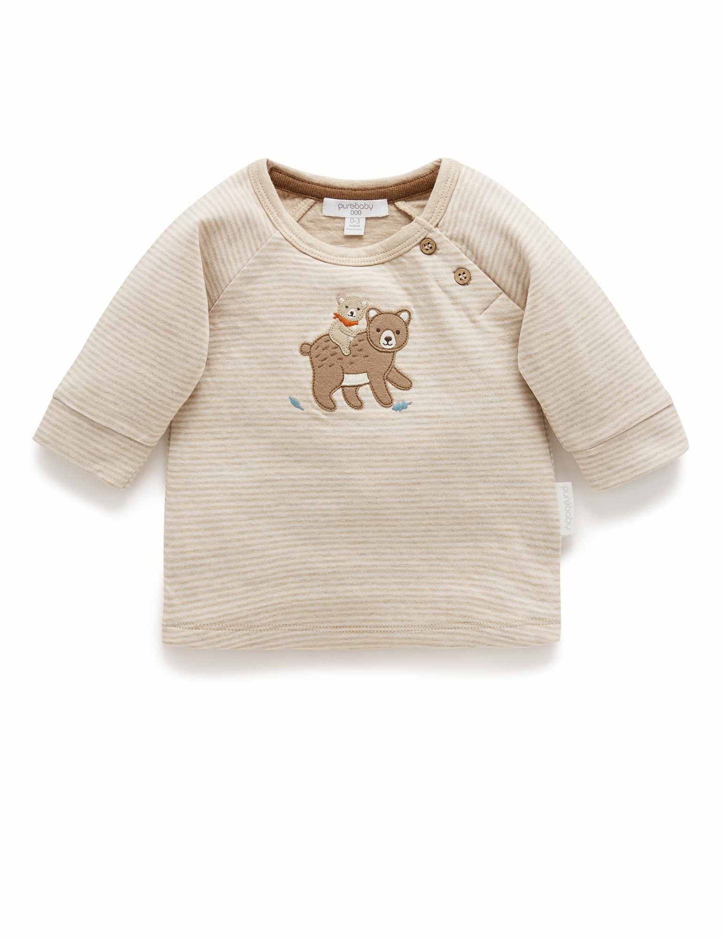 【1 last one】Purebaby ピュアベビー Little Friends Tee  PN1024W22