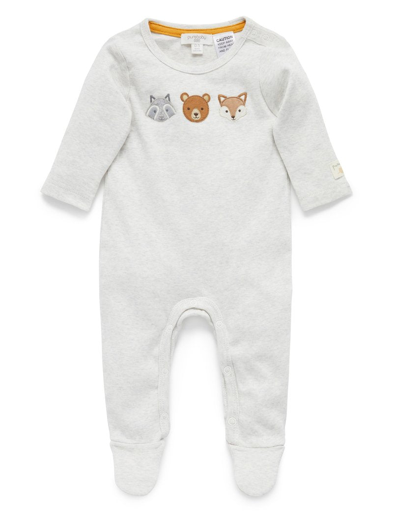 purebaby purebaby Woodland friends growsuit
