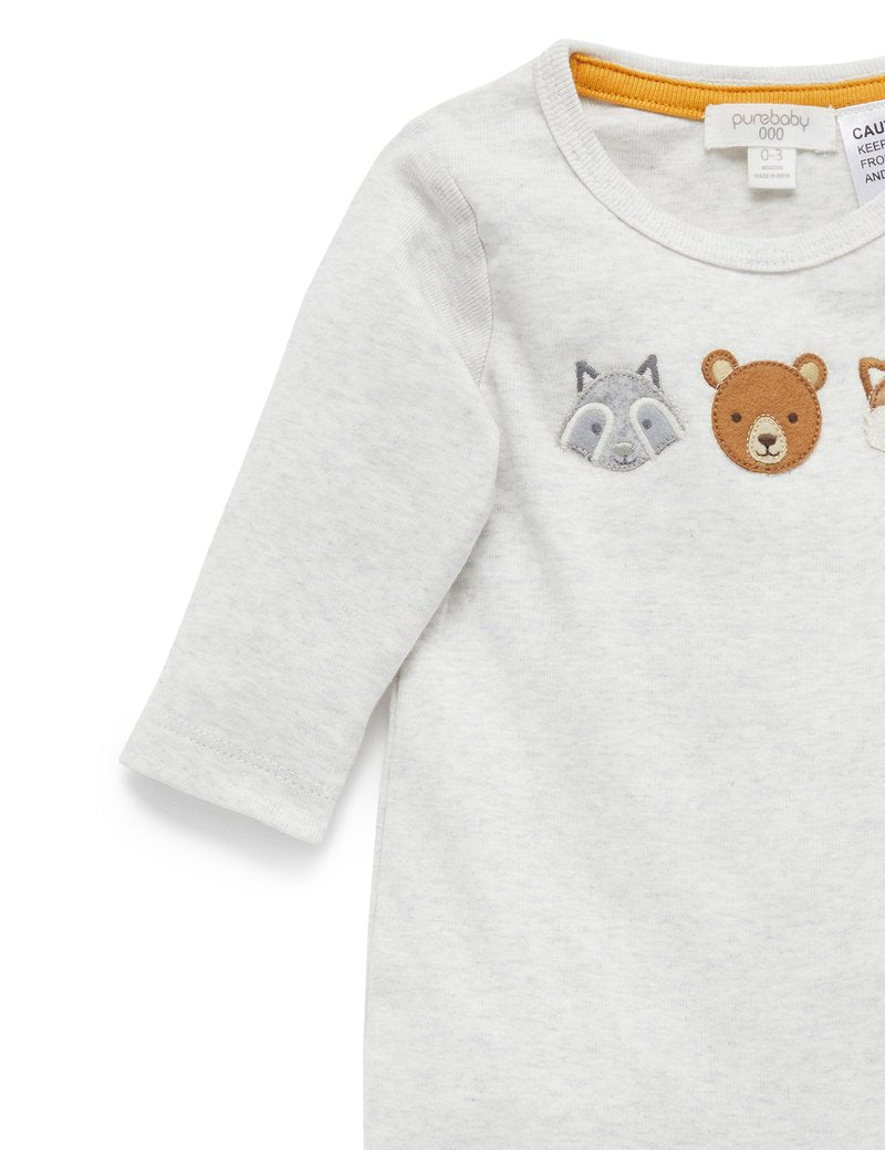purebaby purebaby Woodland friends growsuit