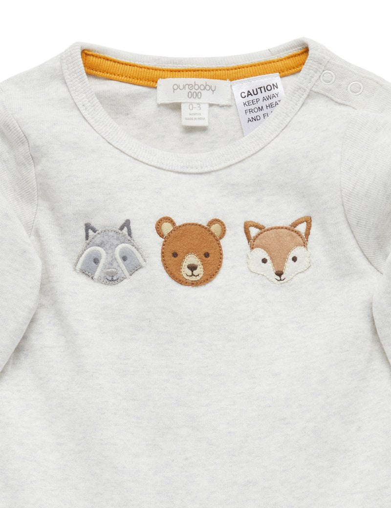 purebaby purebaby Woodland friends growsuit