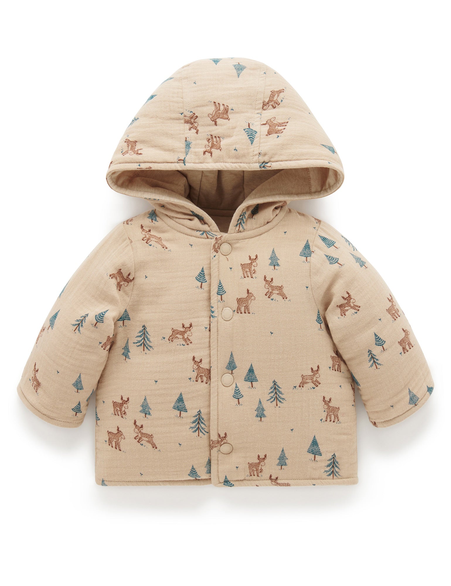 Purebaby Purebaby Reversible Jacket Grazing Moose Print PN1036W22